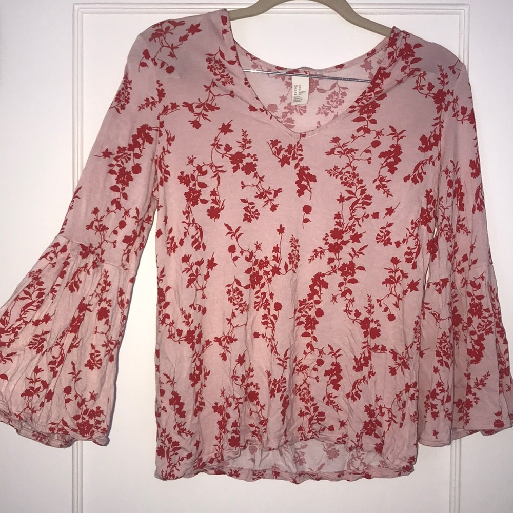 Pink and Red Floral Top!